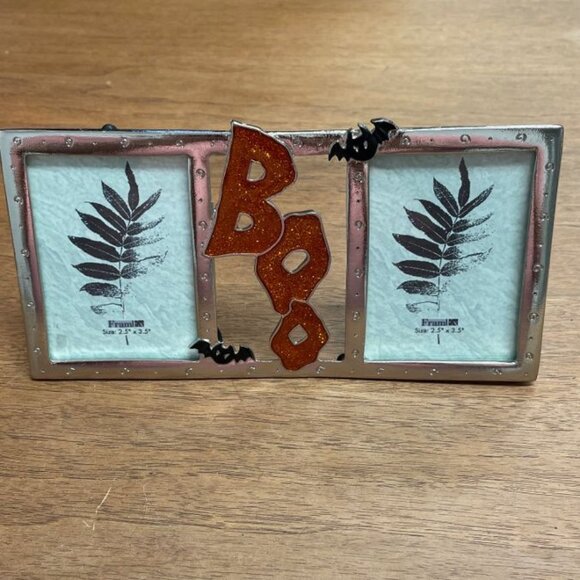 Halloween Boo Picture Frame with Bats - Picture 1 of 7